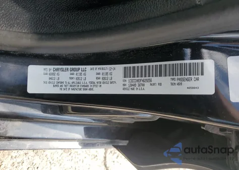 2015 Chrysler 200 Limited from USA, damaged, VIN 1C3CCCAB3FN629256